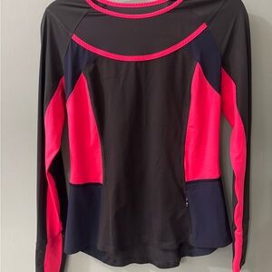 lululemon athletica Black and Pink Long Sleeve Top